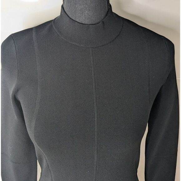 Helmut Lang Black Long Sleeve Open Back Strap Bodysuit NWT - Picture 4 of 6